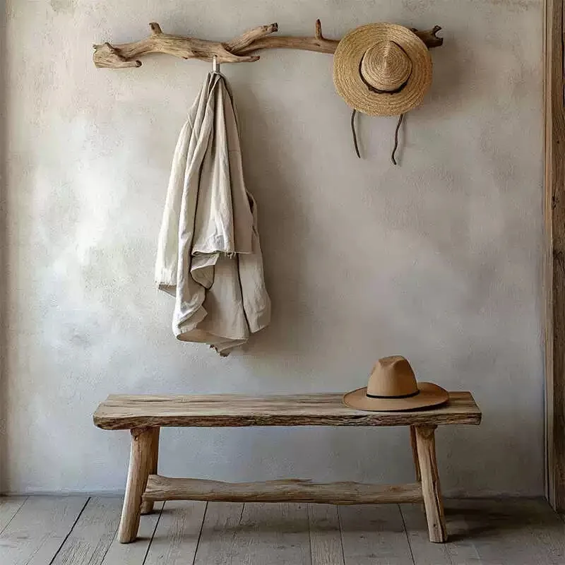 Appendiabiti in stile nordico con asta appendiabiti per camera da letto, casa, design semplice, pratico e moderno scaffale da parete