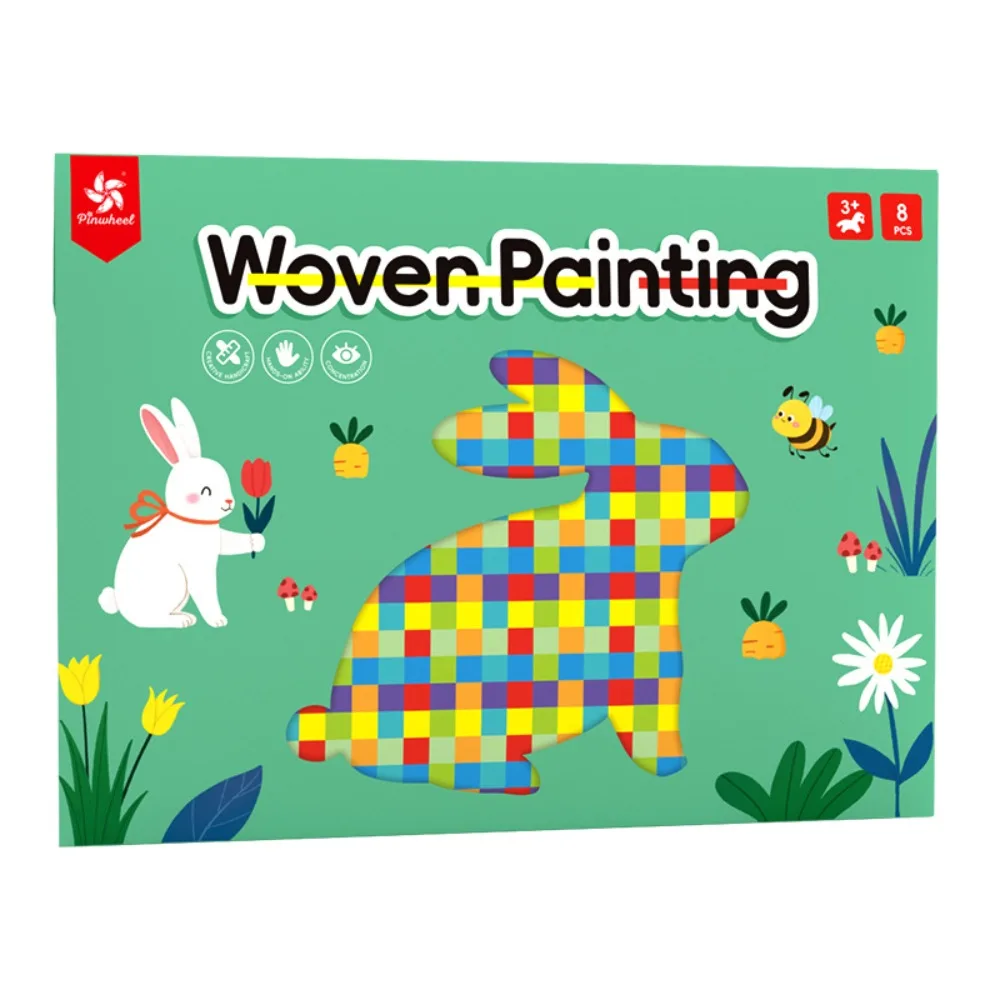

Art Craft Handmade Weaving Toys Montessori Paper Animal Weaving Material Set Ornament Interesting Woven Painting Toys