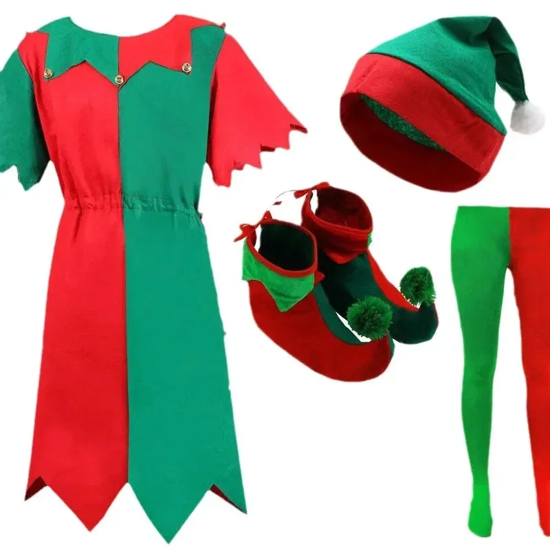 بدلات قزم للرجال والنساء أزياء الهالوين الأوروبية والأمريكية للأطفال ملابس عيد الميلاد التأثيرية العائلية الجديدة jk;6 #1