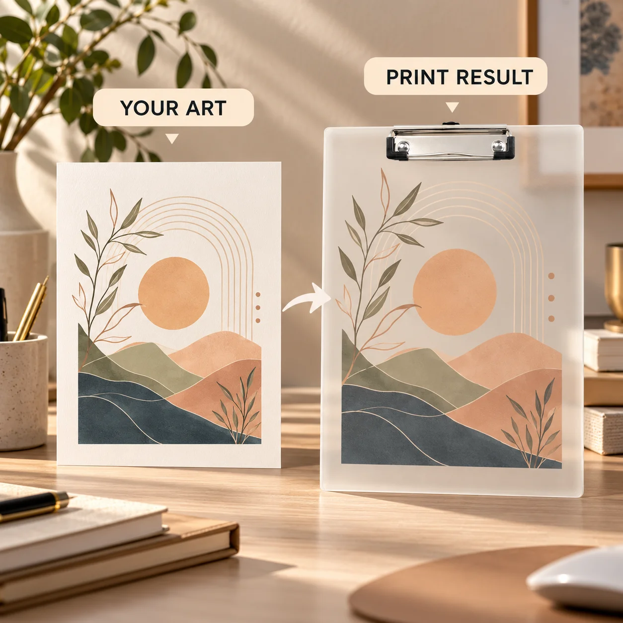 Custom Photo Clipboard Personalized Graffiti Frosted Acrylic Board with Metal Clip for School Office Study Writing Art Gift