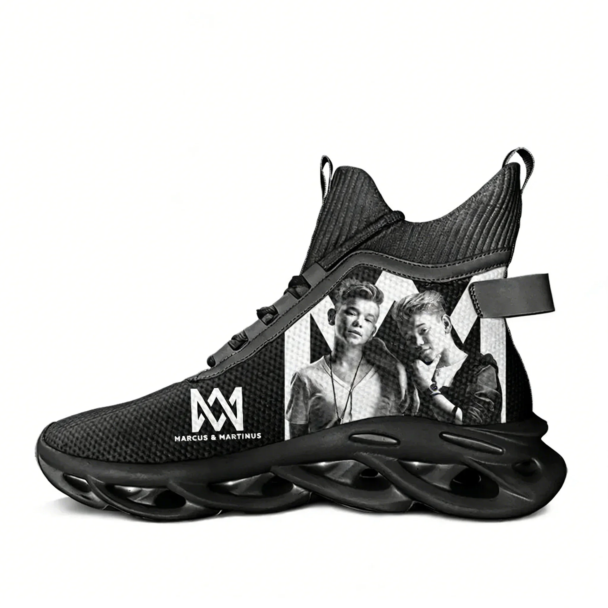 

Кроссовки Marcus And Martinus High Top Flats для мужчин и женщин, спортивные беговые кроссовки, повседневные легкие кроссовки на шнуровке для походов, обувь на заказ