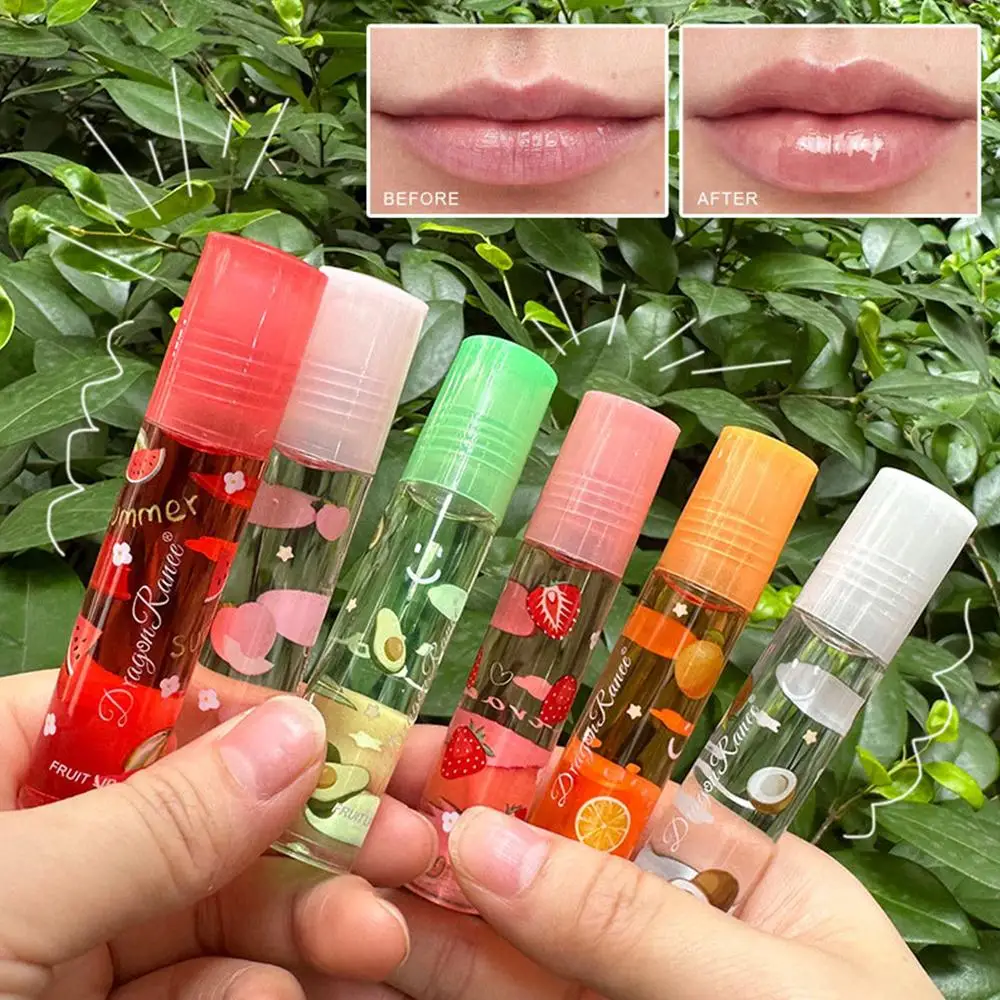 Brillo de labios transparente, Bálsamo hidratante de terciopelo, líquido de aire mate, fruta linda, U6O2, 1 unidad