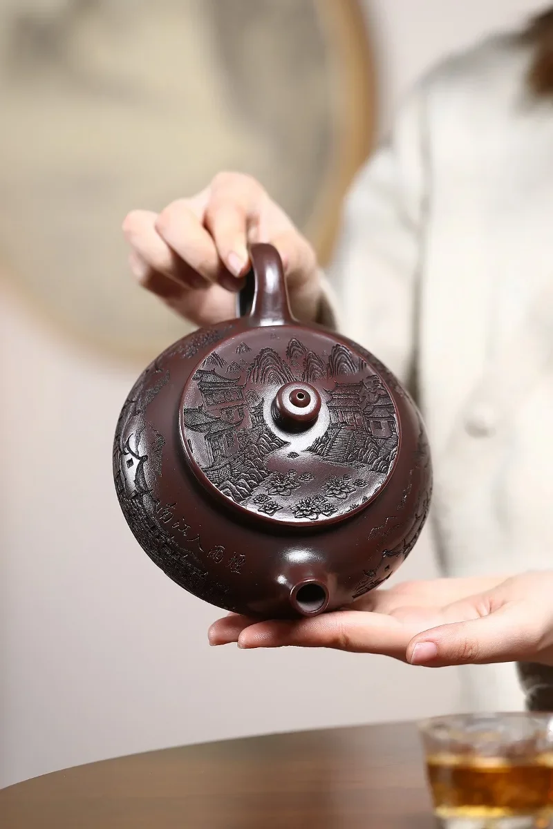 Yixing Handmade Purple Clay Teapot, Raw Ore,tea Pot, Kung Fu Tea Set 600ml