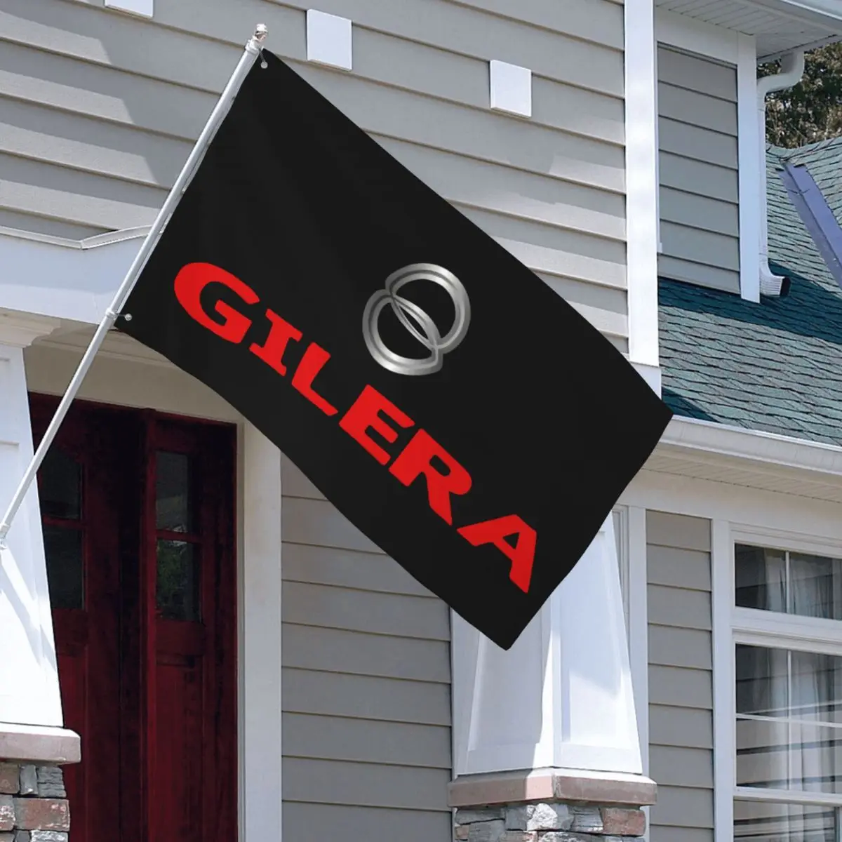 Gilera Outdoor Banner Warmth Happy Wall Banners House Porch Yard Lawn Decorative Outdoor Flag With Grommets Portable