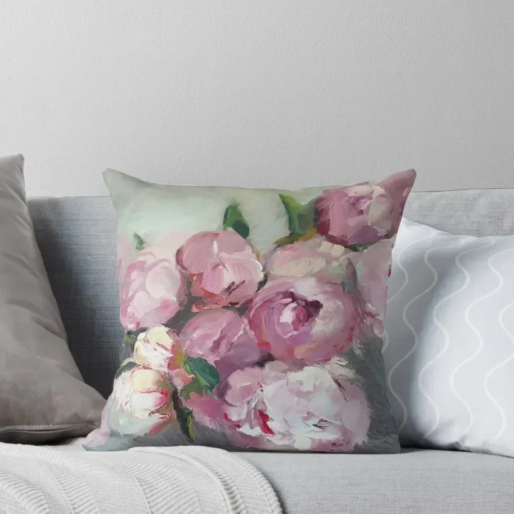 

Pink Peonies Balls Throw Pillow Decorative Pillow Covers For Sofa Couch Cushions Pillow Decor Christmas Pillows