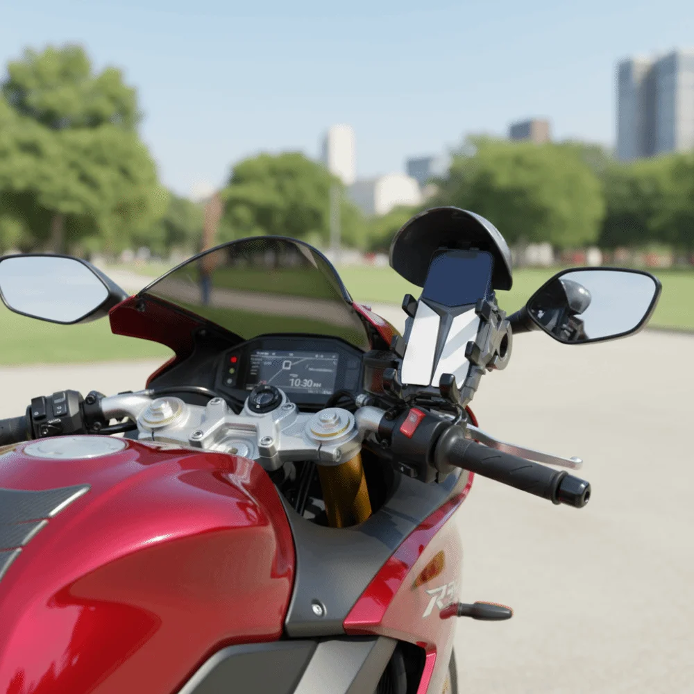 

Rotatable Motorcycle Phone Holder Waterproof Anti-Shake Helmet Phone Mount Sunshade Stable Mount Universal Phone Stand Rider Use