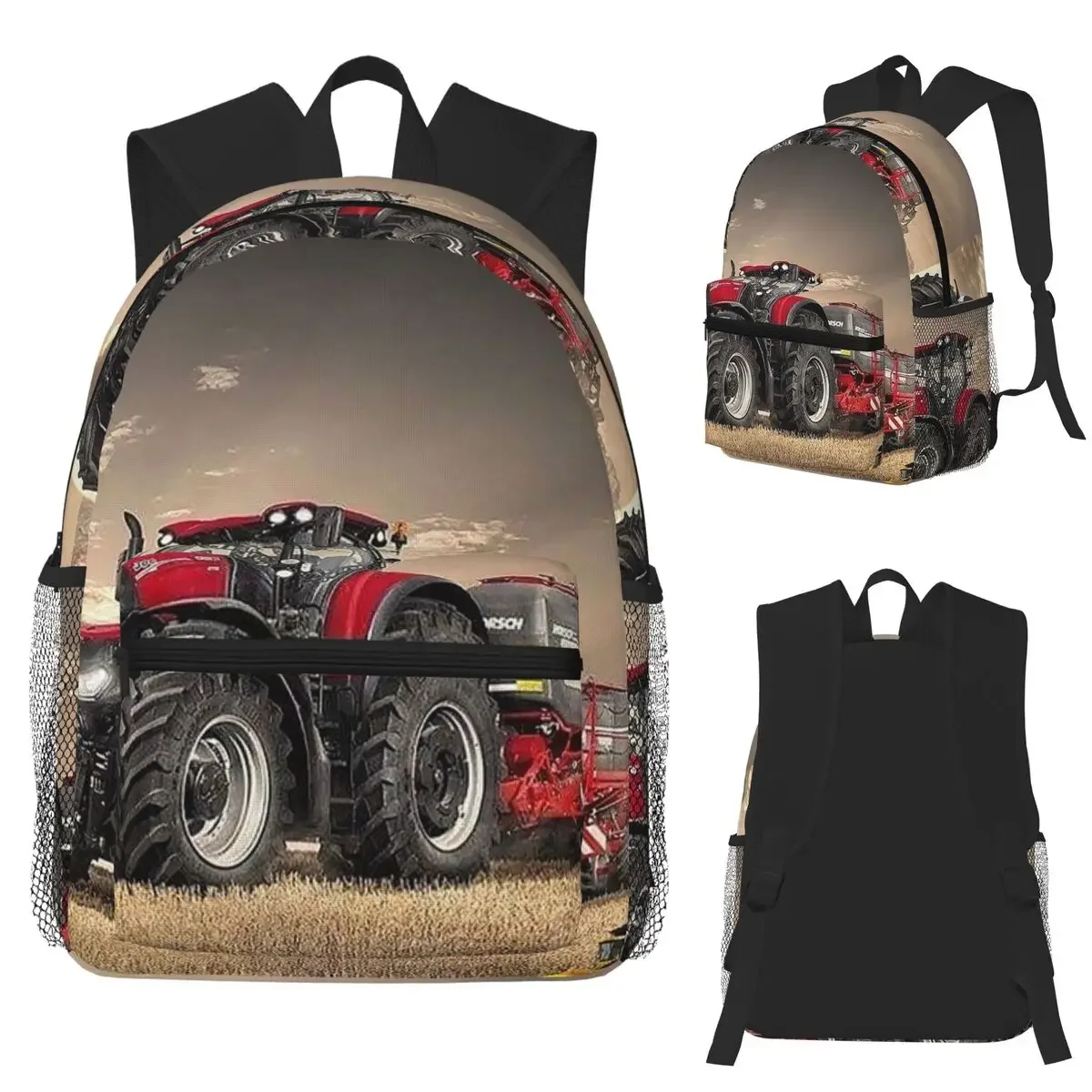 

Playful Play With Farm Tractor Student Backpack School Bag Hiking Travel Daypack for Men Women Fashion Bookbag Shoulder Bags