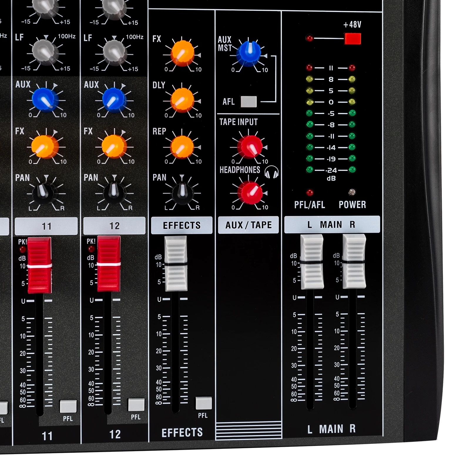 12 Live Audio Bluetooth Audio Mixer with USB Drive for Computer Recording Bluetooth 12 Channel Audio Mixer XLR Microphone Socket