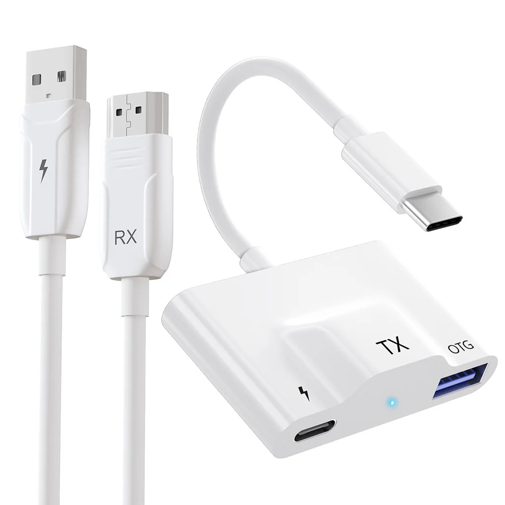 เครื่องส่งและรับสัญญาณ HDMI ไร้สาย อะแดปเตอร์ USB-C ชุดขยายสัญญาณไร้สาย 5Gwifi เครื่องส่งและรับสัญญาณ HDMI USB-C ไร้สาย