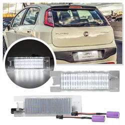 2PCS LED Number License Plate Lights For Fiat Tipo 356 Doblo 500L Multipla 186 Marea 185 Seicento 187 Punto 188/188AX 1999-2018