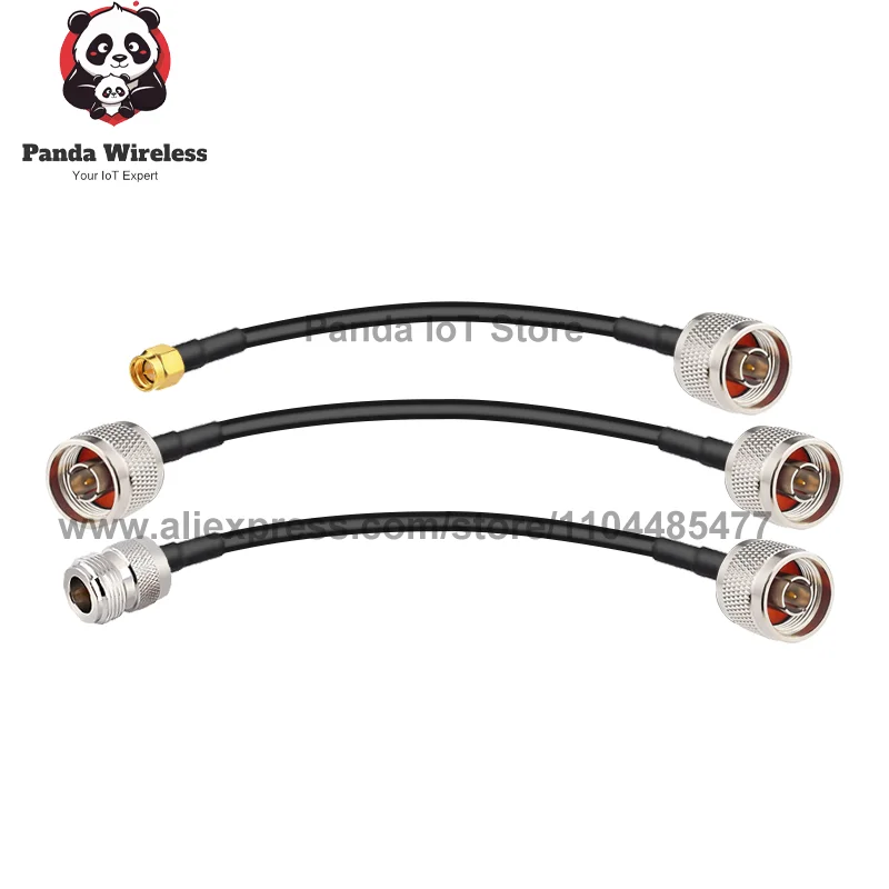 1PCS RG58 N Male to SMA 50-3 N Female GPS Antenna Receiver Cable Extension Cable AP Jumper Connector Adapter Low Loss Copper