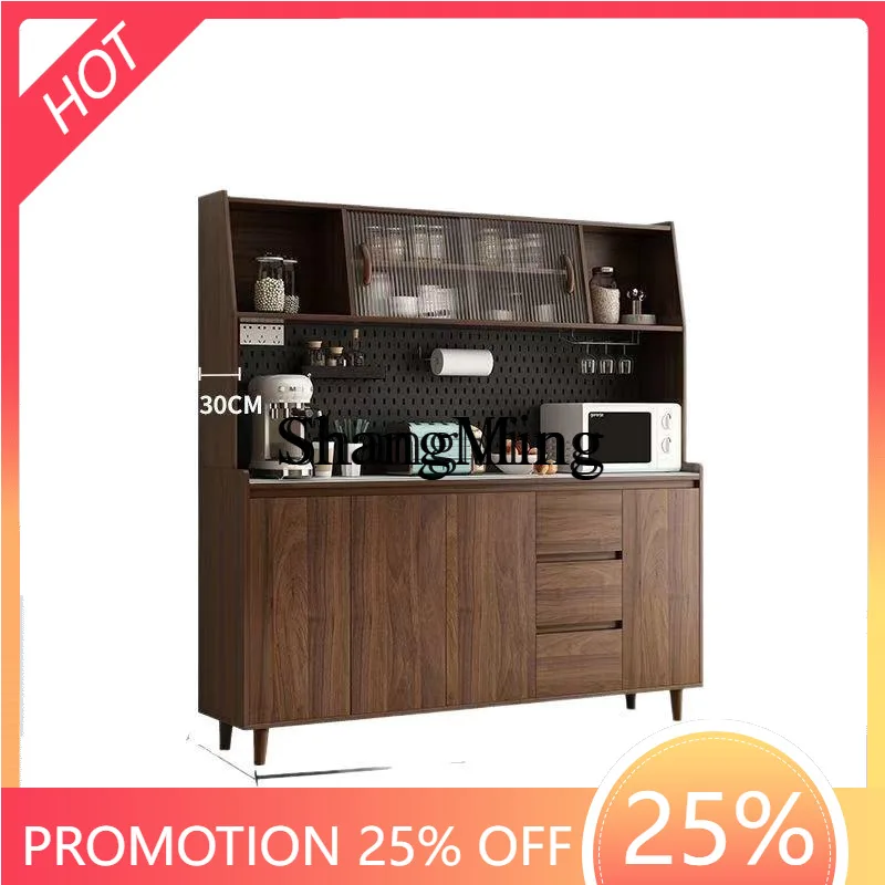 

ZYY solid wood dining side cabinet integrated against the wall modern living room multi-functional kitchen storage cabinet