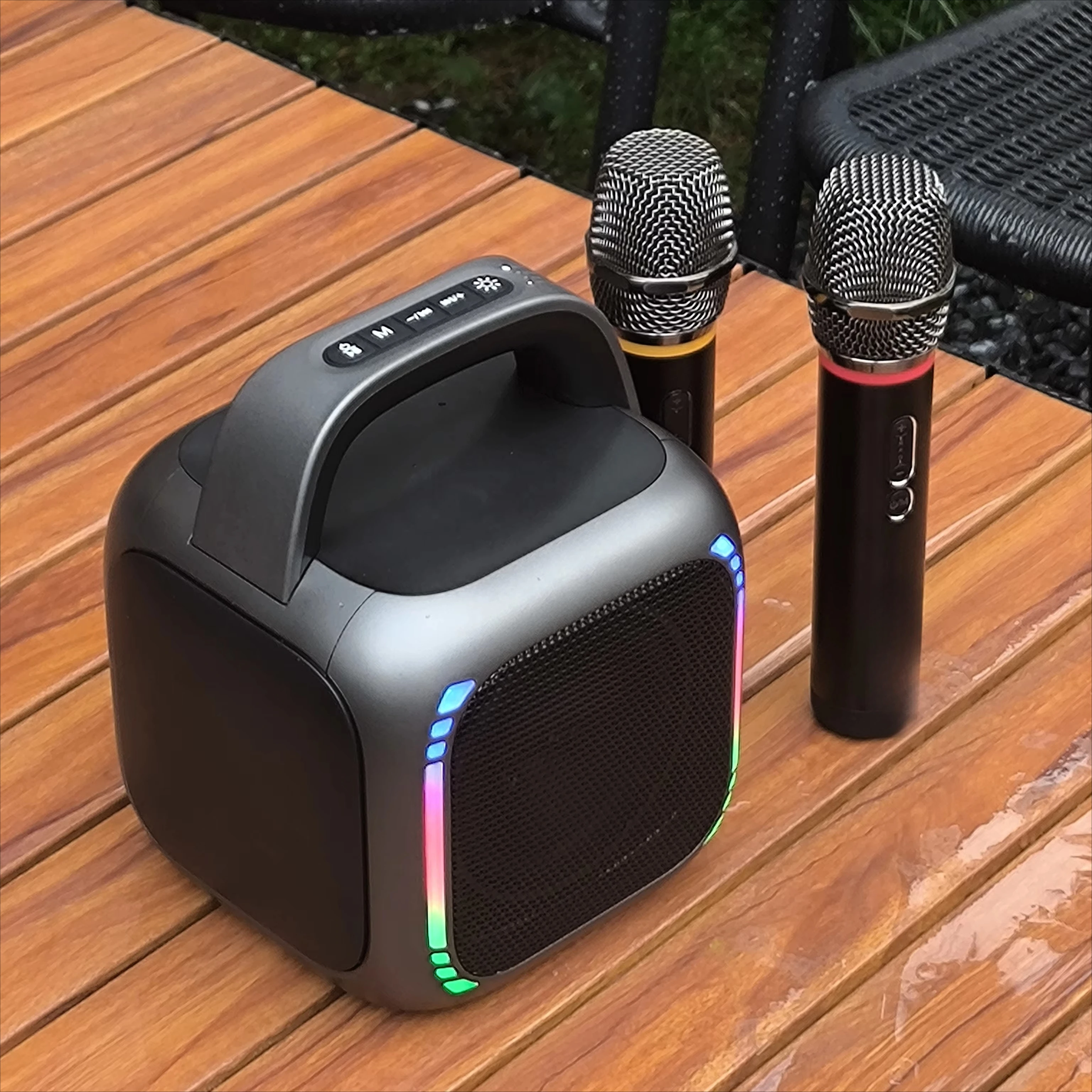 

Mosbros Karabox Portable Speaker Small Body with High Power Karaoke and TWS Function