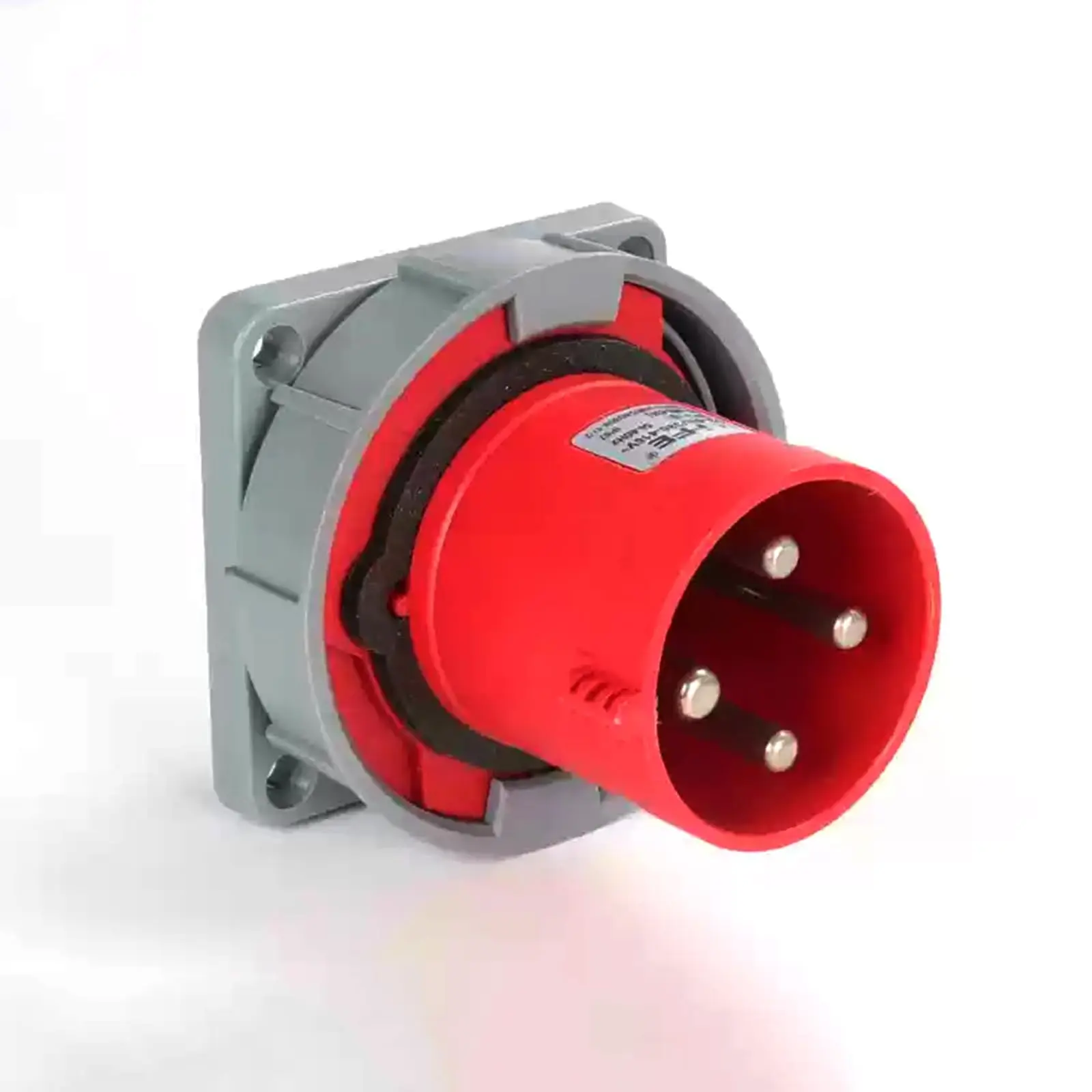 IEC60309 CEE Industrial Connector 125A 4 Pin IP67 Waterproof Flame Retardant Reverse Mount Concealed Mount Socket 415V 3P+E