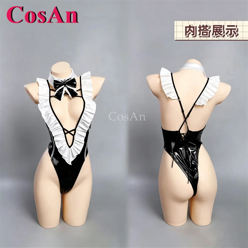 CosAn Game Rapi Cosplay Costumes Fashion Sweet Lovely Coffee Maid Outfit Women Apron Dress Activity Party Role Play Clothing New - view 4
