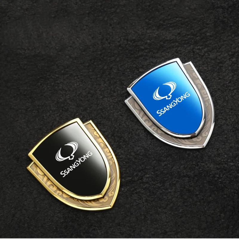 

Car Body Side Logo Sticker Car Styling Shield Emblem Badge Auto Window Sticker for Ssangyong Actyon 1 2 Chairman Car Accessories