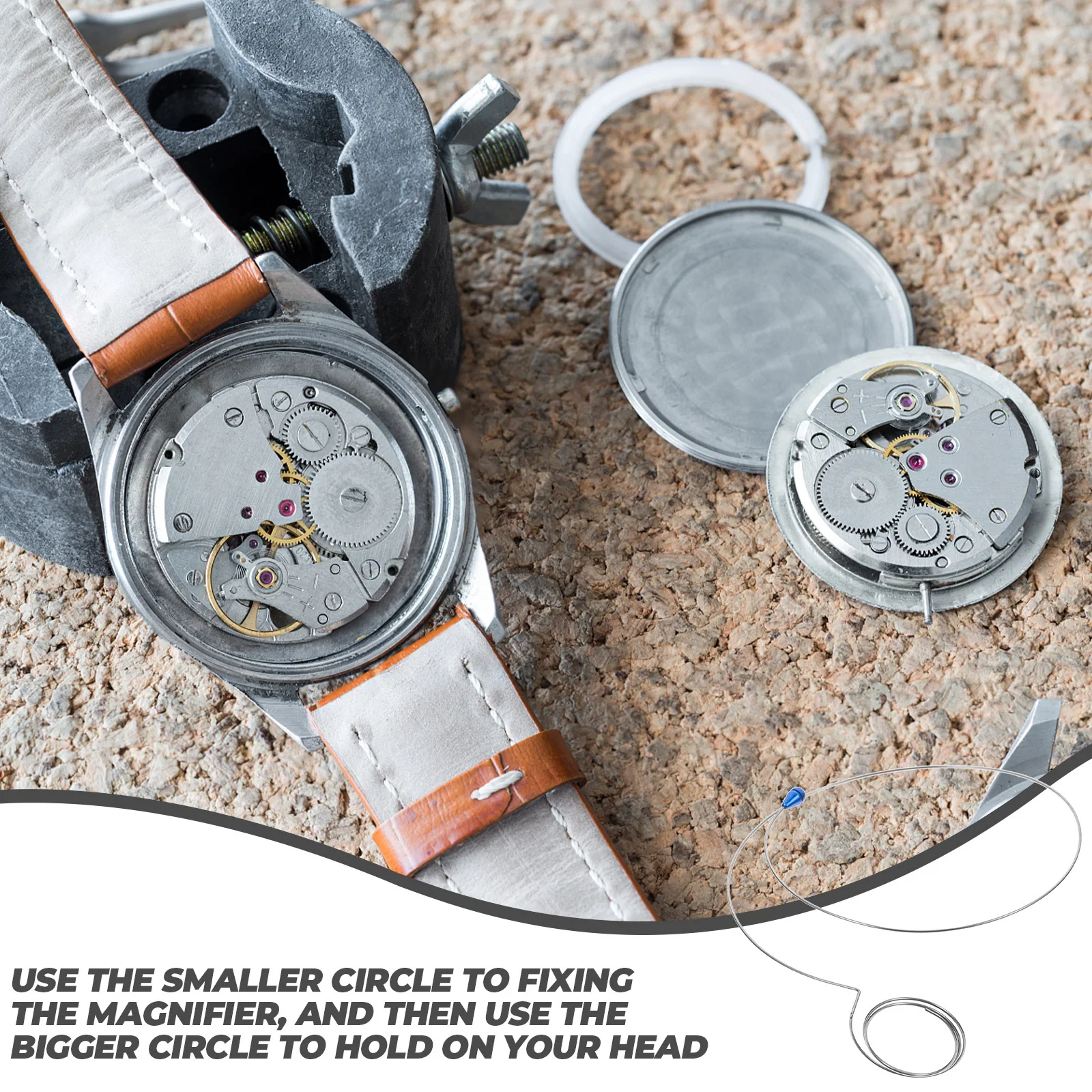 

3Pcs Watch Magnifier Bracket Loupe Holding Circle Adjustable Steel Rim for Easy Operation and Practical Use Loupe Holder