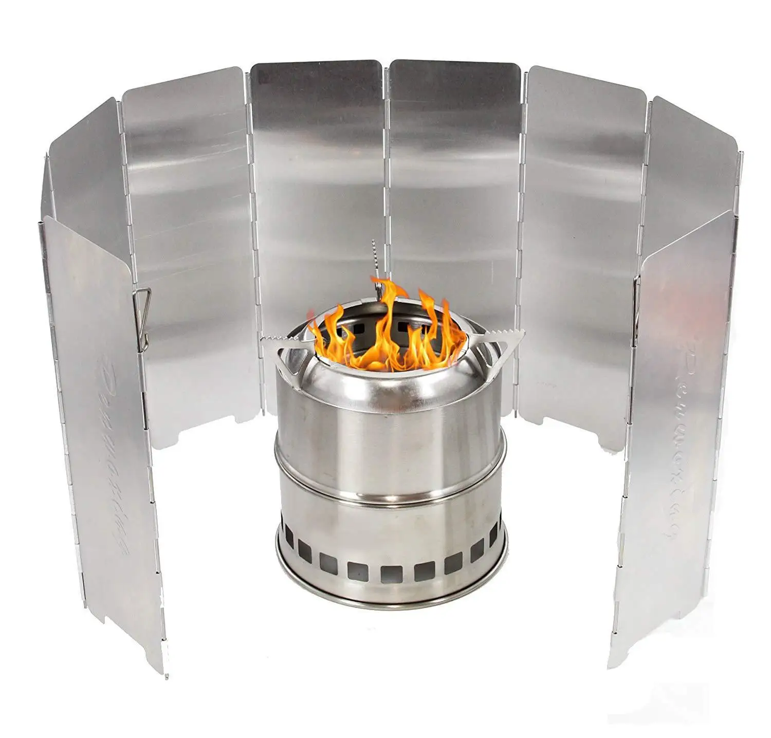 8/9/10 Platen Gasfornuis Windscherm Outdoor Camping Picknick Koken Brander Winddicht Scherm Aluminium Windscherm - afbeelding 1