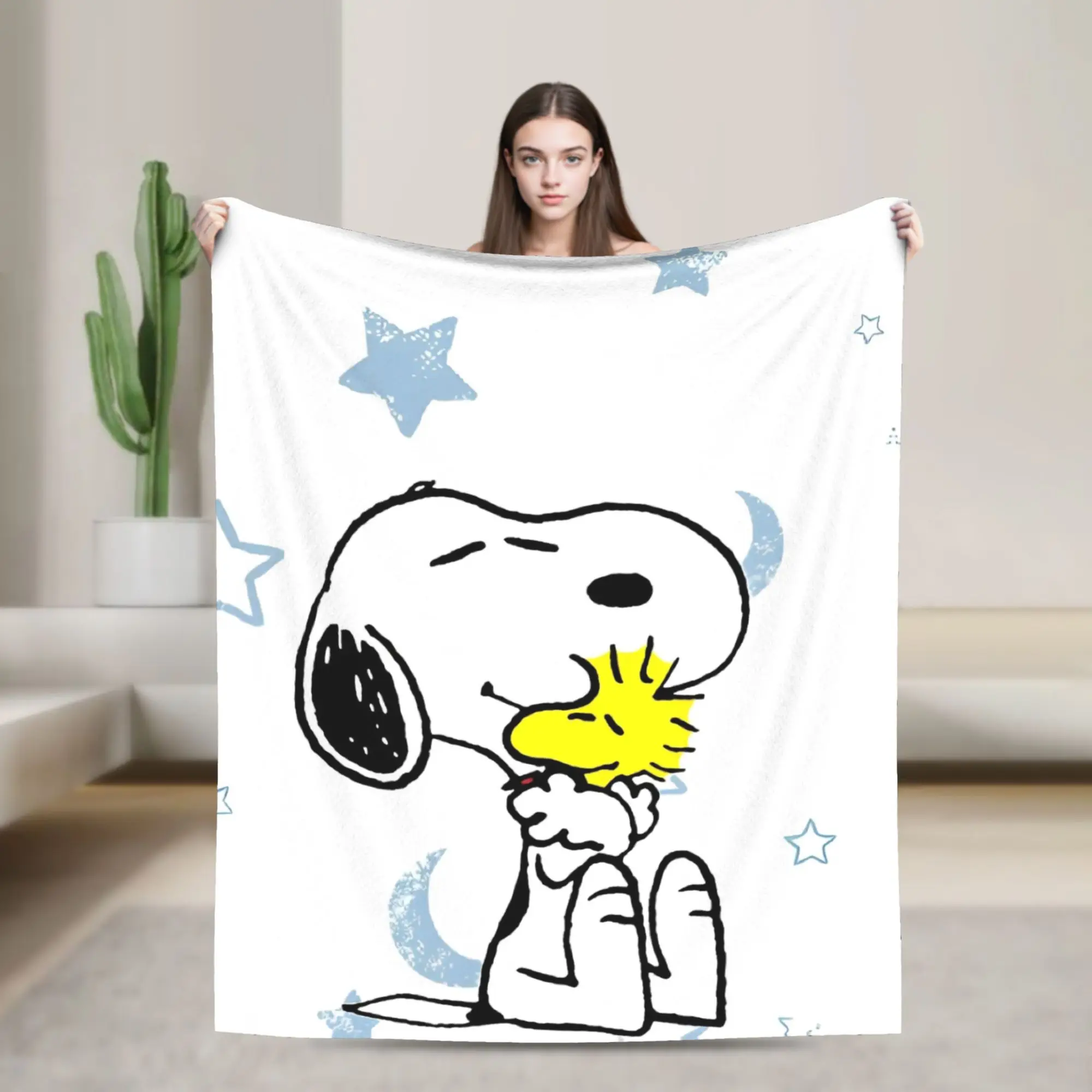 Snoopys Woodstock Fleece Throw Blankets Blankets for Bed Couch Warm Bedding Throws,