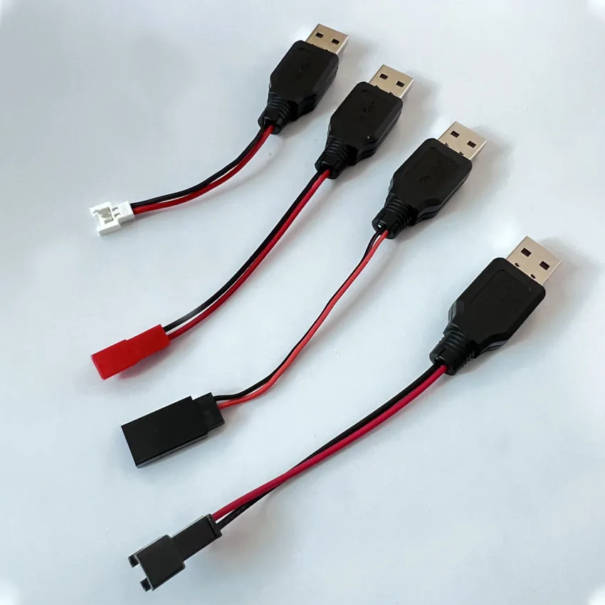 1pc RC USB Charging 3.7V Lithium Battery Charger Cable USB to JST /SM / futaba Plug for 3Rc Drone Quadcopter