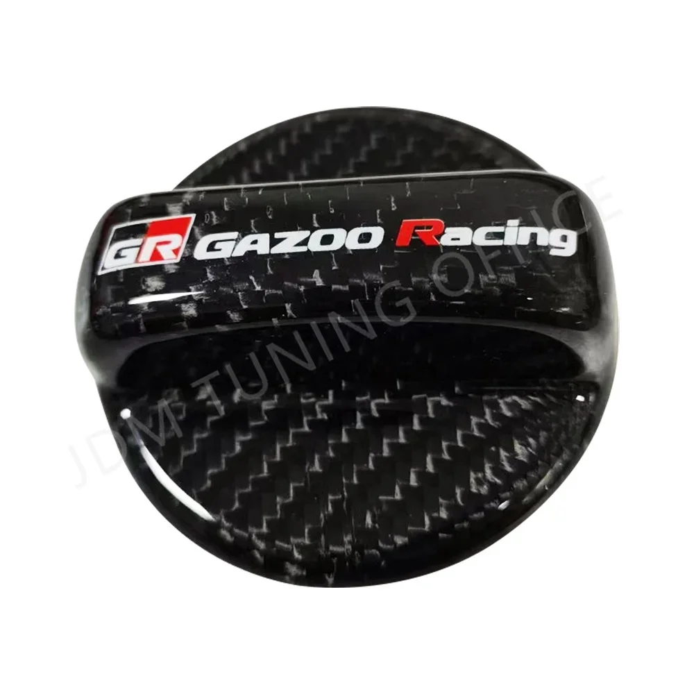 Racing Carbon Fiber Style Gazoo Gas Fuel Cap Cover For JDM Racing TOYOTA Cars Sport Camry Avanza Corolla  Yaris RAV4 C-HR GR 86