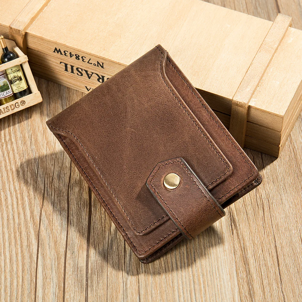 2023 new style fashion men's wallet thin driver's license leather wallet leather portable coin purse