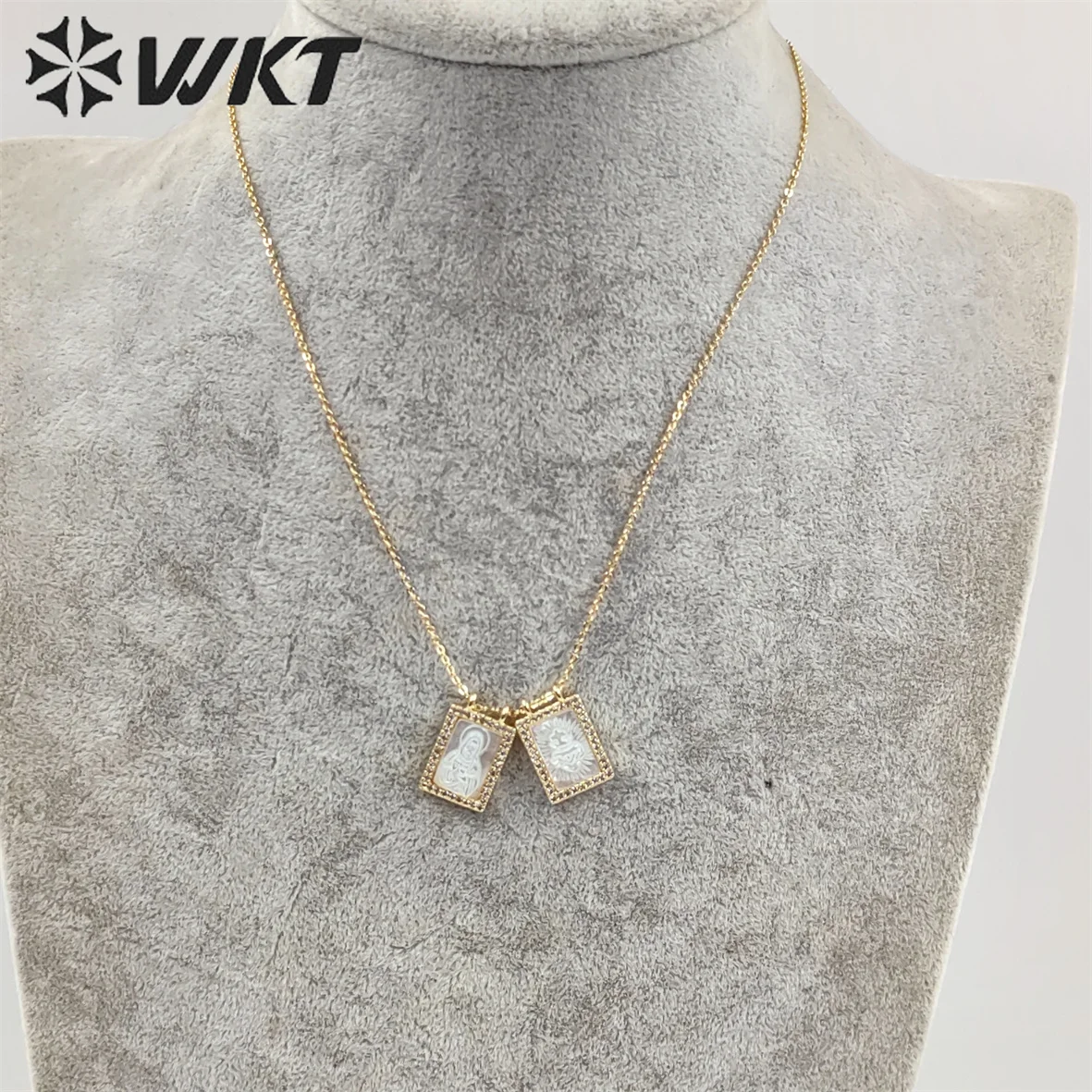 WT-JN220  WKT 2022 Restore style attractive MOP shell chain pendant women party necklace lady of fashion necklace wedding trend