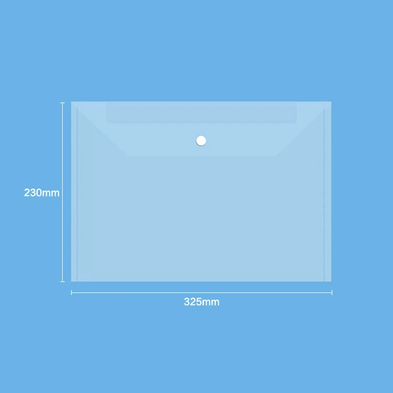 

10Pcs Transparent Plastic File Bag A4 Documents Filing Storage Bag Student Organizer Information Pocket Folders Stationery