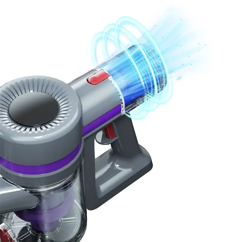   Aspirador de pó anti-emaranhado 180W em pé 2 em 1 aspirador sem fio com motor de escova