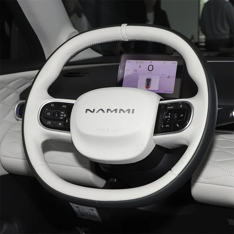 

DIY custom hand sewn steering wheel cover For Dongfeng NAMMI 01 FORTHING T6 JOYEAR S50 X5 S500 Anti slip car handle cover