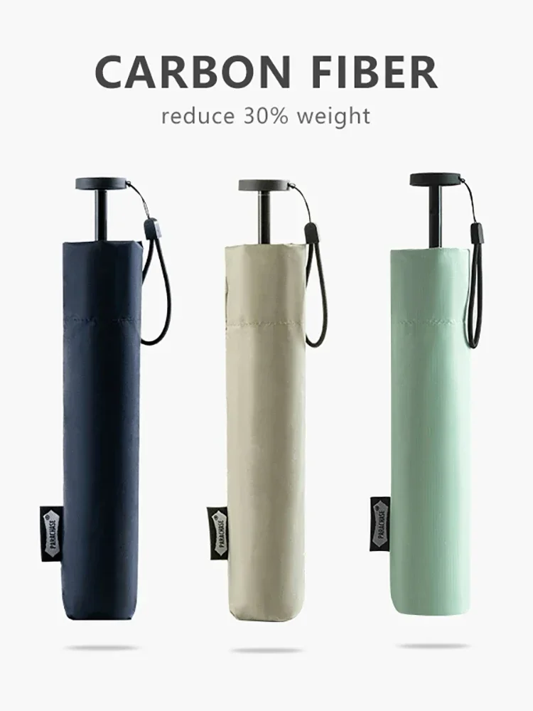 

Parachase Ultra-light Folding Umbrella 111g Only Anti UV Travel Light Sun Umbrella Windproof Carbon Fiber Portable Parasol 6K