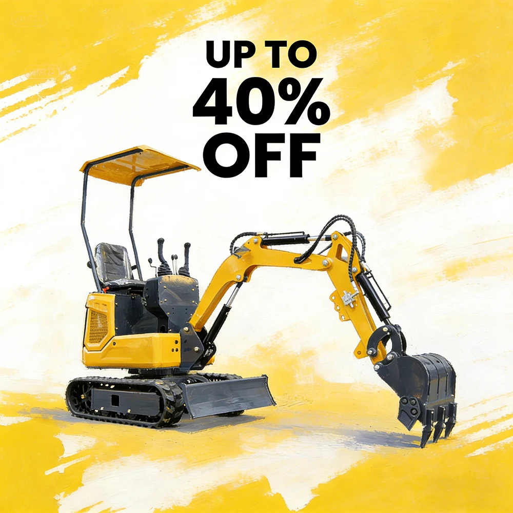 

Factory Sale 1 Ton Mini Digger Hydraulic Diesel EPA Engine Crawler Mini Excavator Garden Farm Small Excavator Price Customized