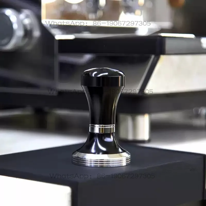 Coffee powder hammer black stainless steel coffee powder stuffer powder hammer 58mm adjustable height