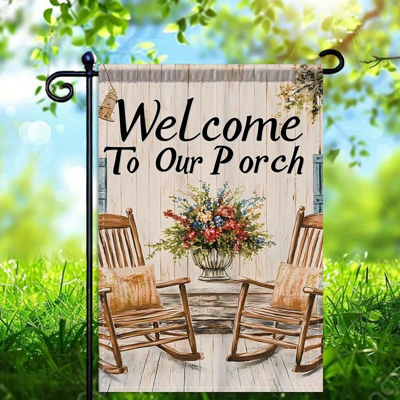 2D Flat 1-piece Courtyard Flag with 