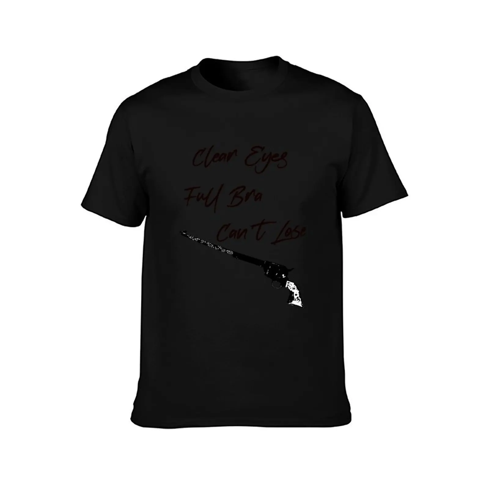 Clear Eyes Full Bra Can't Lose T-Shirt, Summer Casual Cotton Tee, Oversized Streetwear Tops, Vintage Graphic Print, 100% Cotton