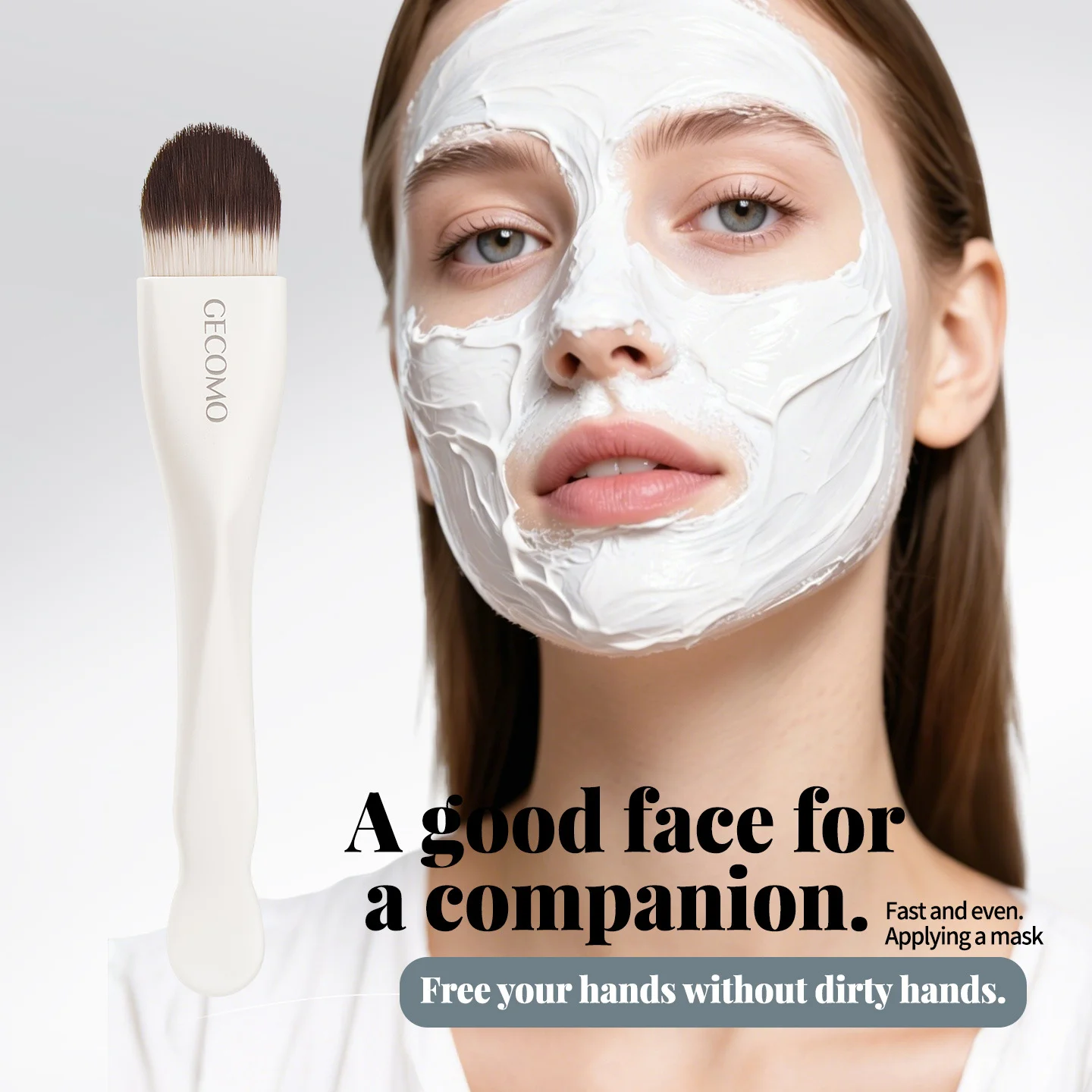 Lightweight Dual-use Foundation Mask Brush Soft Bristle Seamless Skin-friendly Makeup Applicator for Smooth Application