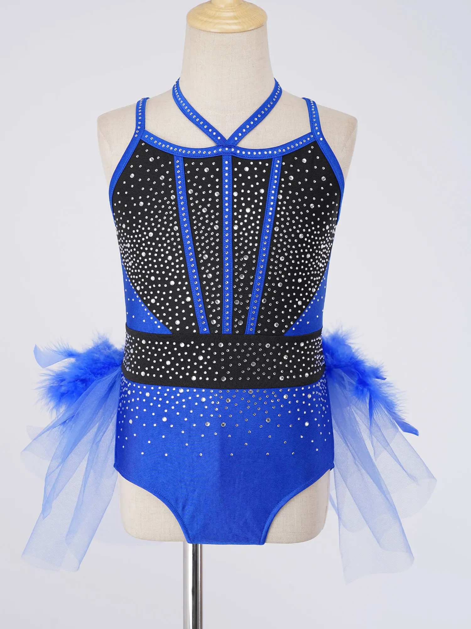 Kids Girls Ballet Dance Dress Sequins Gymnastics Leotard Tutu Skirt Jazz Latin Ballroom Dance Performance Costume Dancewear - view 3