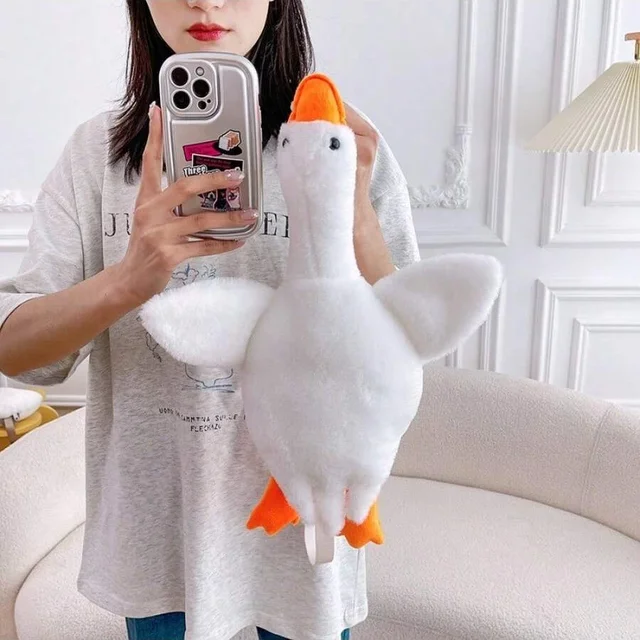 1085-a54653.jpg Goose Plush Shoulder Bag Coin Purse Yellow Duck