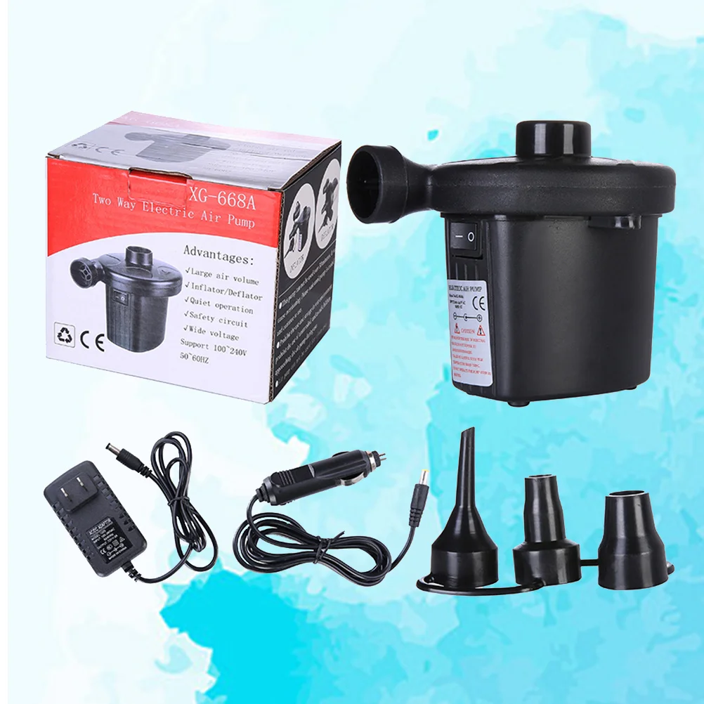 Electric Air Pump Two Way Inflator Fast Inflate Deflate Air Mattress Raft Pool Beach Inflatables Portable Us Plug