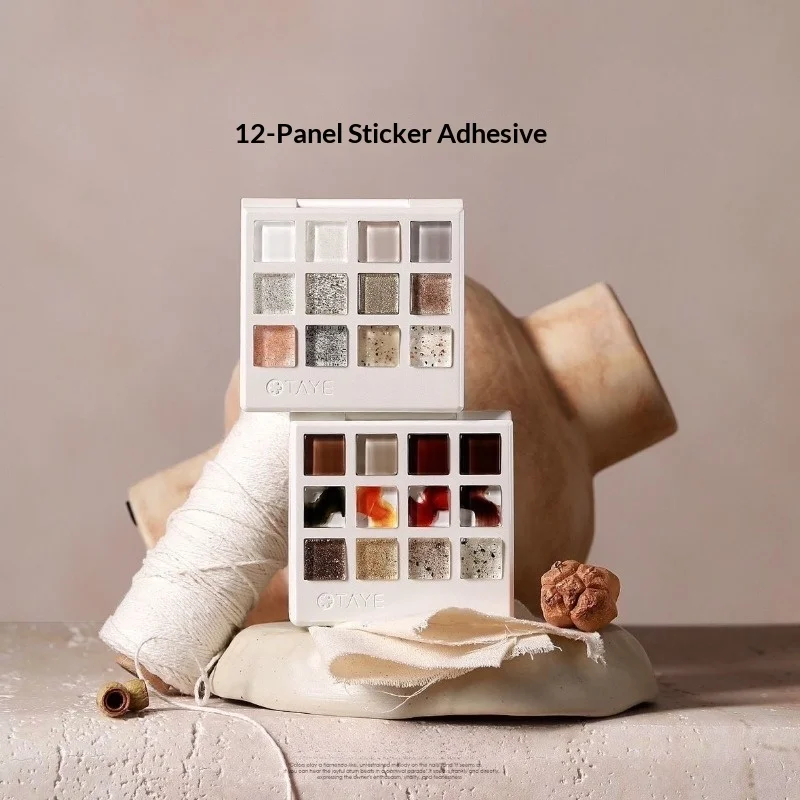 12 Grids Relief Texture Painting Patting Gel Nail Polish Amber Spring Summer Ins Style 3D Embossed Nail Art UV/LED Varnish Gel