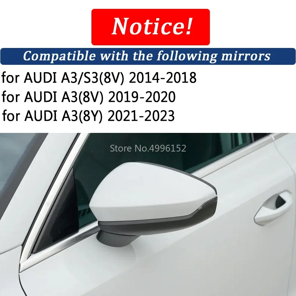 Do AUDI A3 S3 8V 8Y 2014-2024 Samochodowe lusterko boczne Składane lusterko wsteczne Składane silnikowe lusterko elektryczne Składane — zdjęcie 5