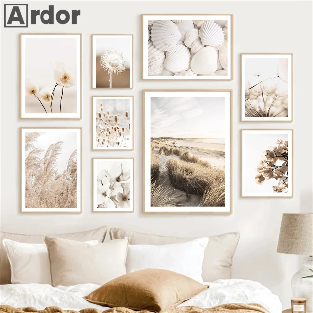 

Starfish Reed Flower Dandelion Dried Grass Wall Art Canvas Painting Nordic Posters And Prints Pictures Living Room Home Decor