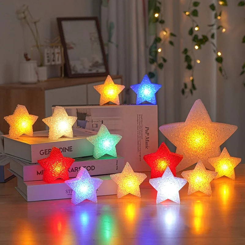 LED Handhold Star Shaped Night Light Valentine's Day Christmas Decor Handheld Anti-slip Band Light Lamp Dance Performance Prop