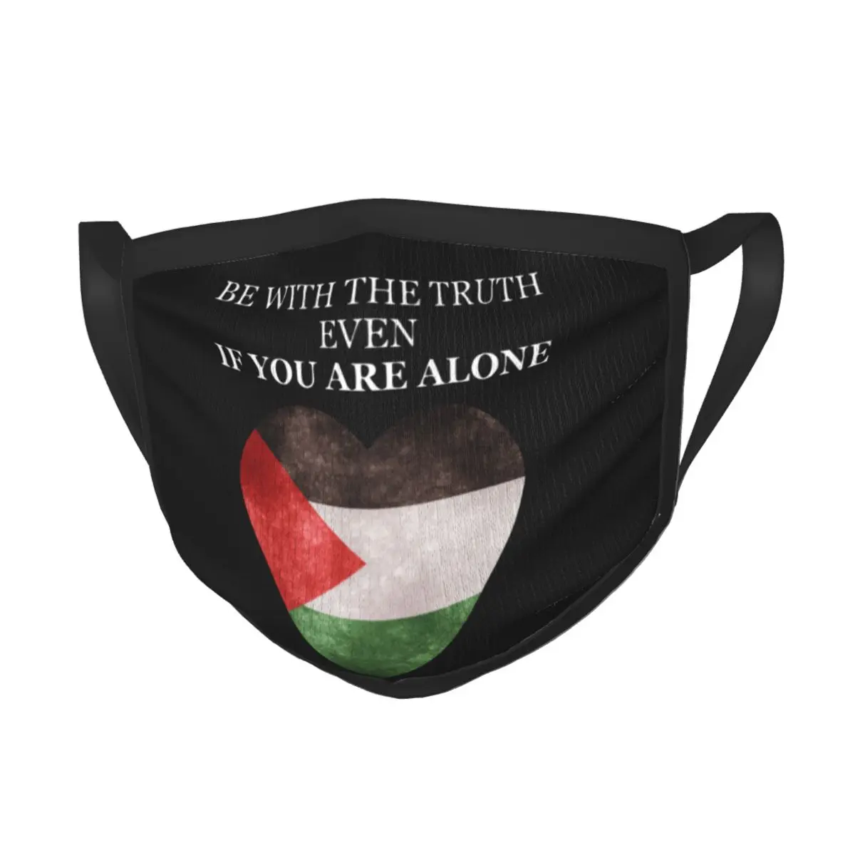 

Palestine Palestinian Flag Heart Non-Disposable Face Mask Anti Haze Mask Protection Mask Respirator Mouth Muffle