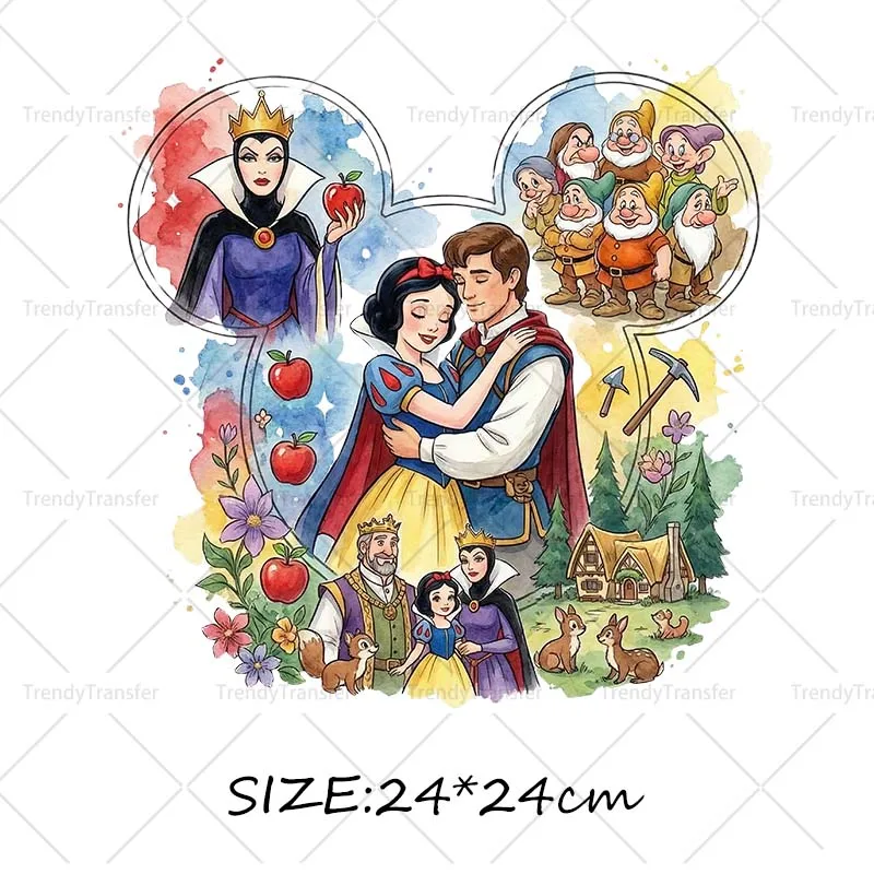 Prinses Prins Moue hoofd strijkdecals voor kleding, hittepers stickers, DIY strijk-op stickers voor T-shirts