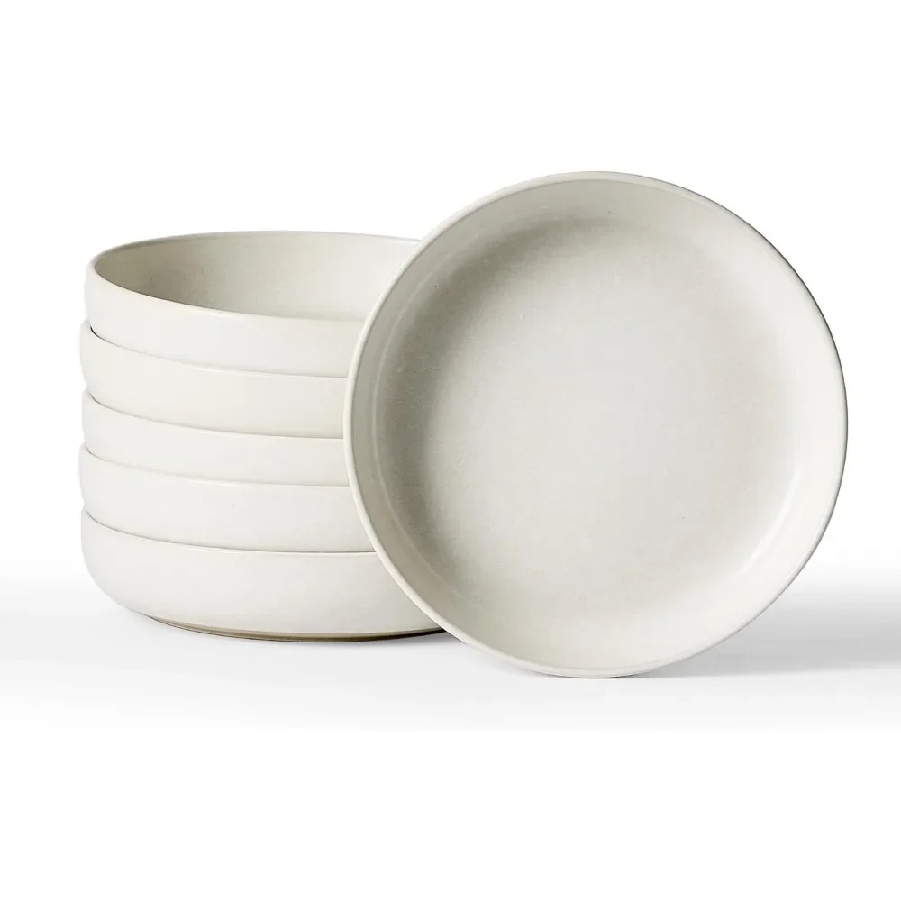 

Bowl Set, Pasta Bowls Set of 6, Salad Bowls Perfect for Your Friend for Housewarming, Thanksgiving, Christmas, Matte White