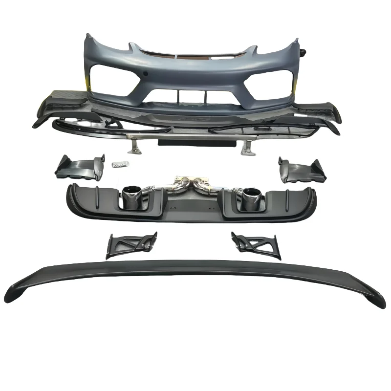 

Suitable for the Porsche 718 GT4RS Modified with Plastic Material Body Kit Including Front Bumper Rear Lip and Rear Wing