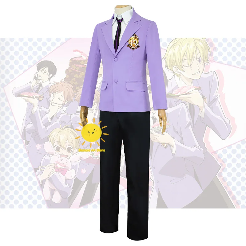 أنيمي فوجيوكا Haruhi الأزياء التنكرية ، النادي المضيف المدرسة الثانوية ، الدعاوى الأرجواني ، الدعاوى الهدايا