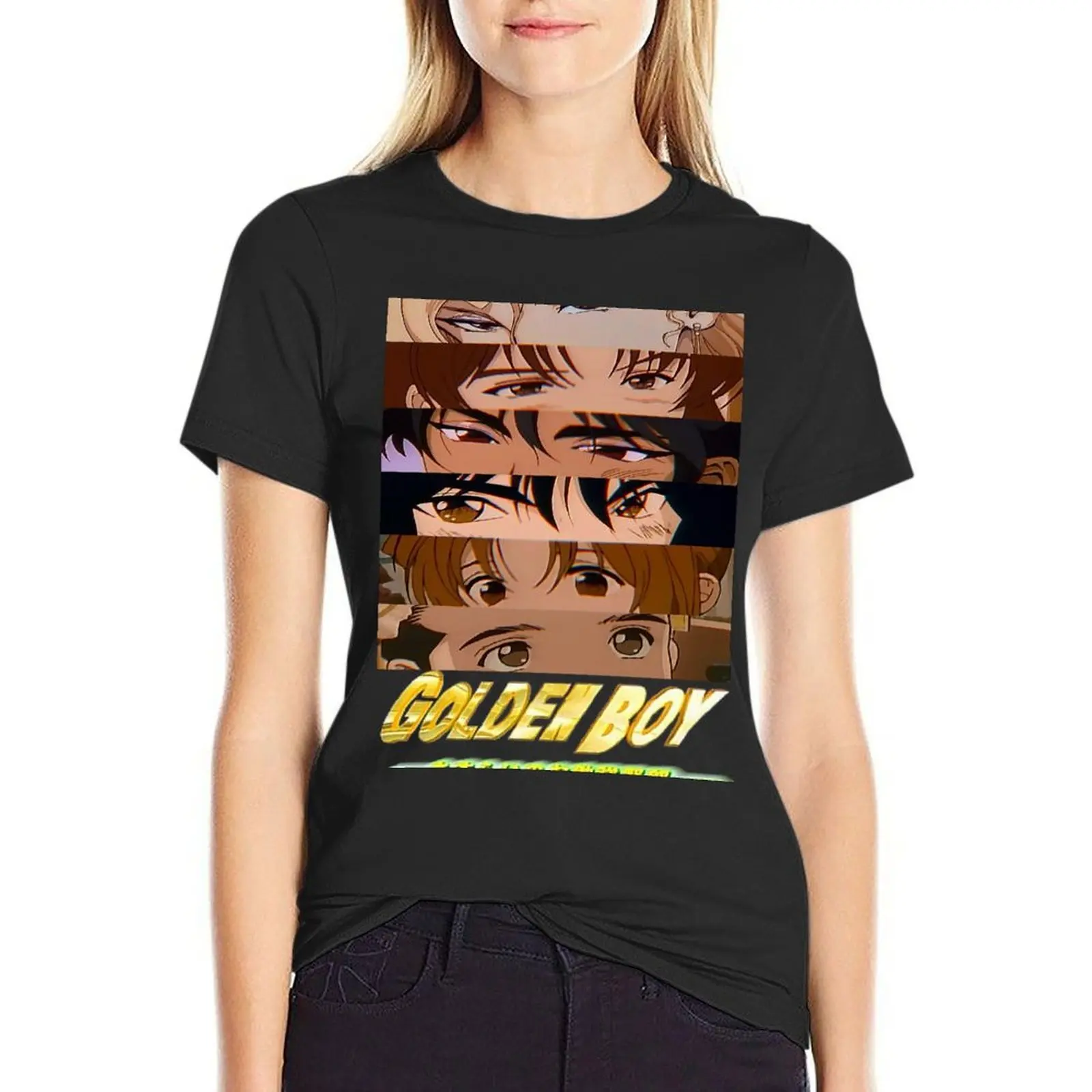 

Golden Boy T-Shirt animal print shirt for girls anime kawaii clothes womans clothing
