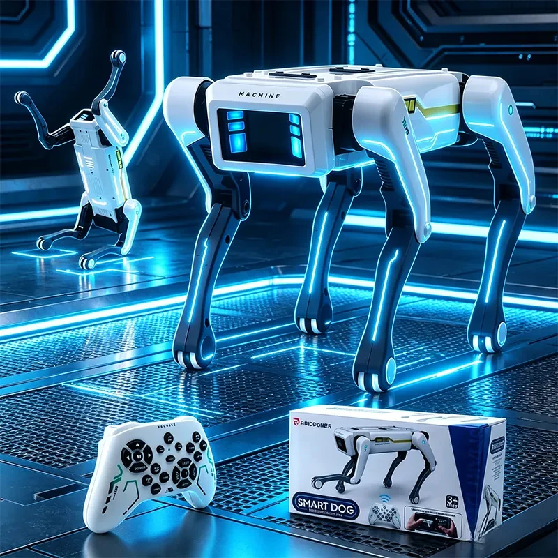 Remote Control Smart Robot Dog, 4-Legged Bionic Quadruped Robot, Programmable RC Toy for Kids, Interactive Electronic Pet, Great
